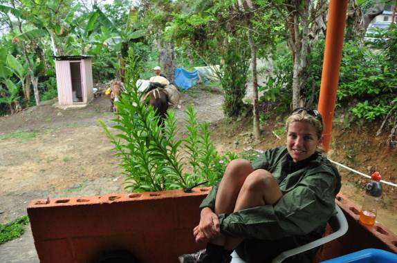 Último descanso antes do início da trilha do Pico Duarte, na  República Dominicana
